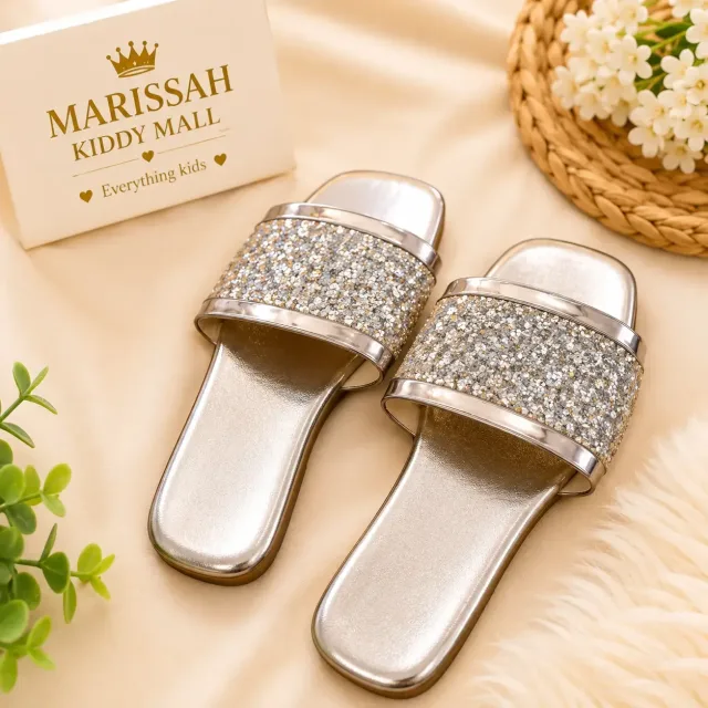 GIRLS GLITTER SLIPPERS